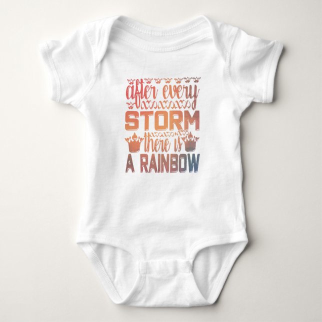 After Every Storm There Is A Rainbow-min Baby Body Bodysuit (Front)