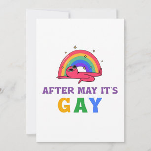 After May It's Gay Funny LGBT Pride Month  Holiday Card