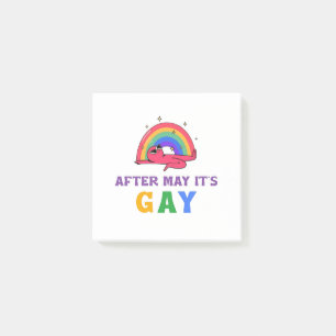 After May It's Gay Funny LGBT Pride Month  Post-it Notes