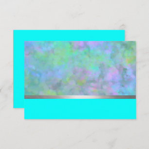 After Party Abstract Design in Turquoise Silver Invitation