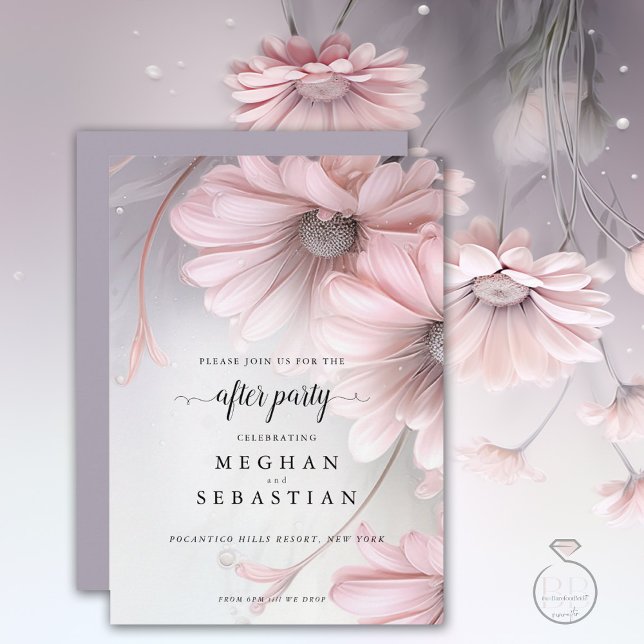 After Party Boho Pink Daisy Save The Date (Creator Uploaded)