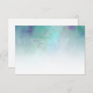After Party Cool Colours Aqua Blue Purple White Invitation