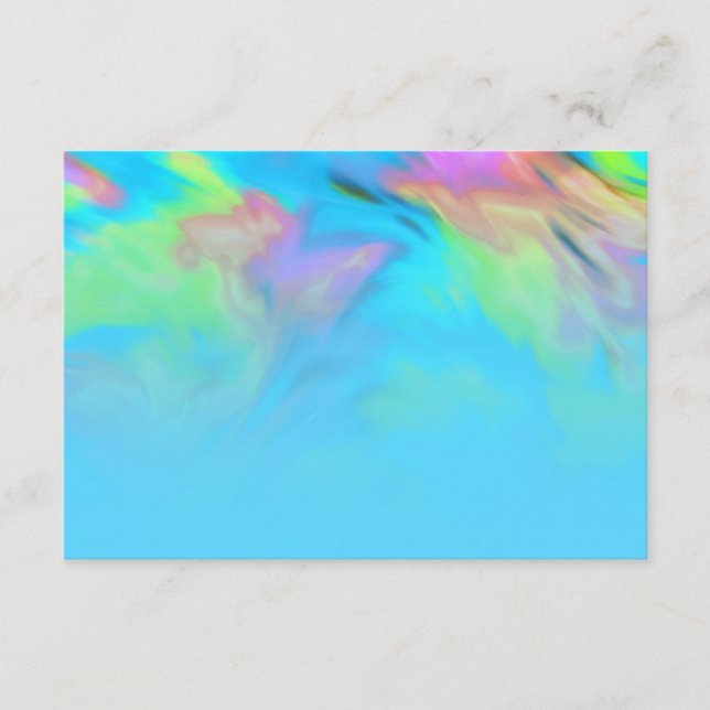 After Party Turquoise Blue Lime Pink Tie Dye Invitation (Front)