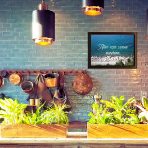 After rain comes sunshine proverb poster