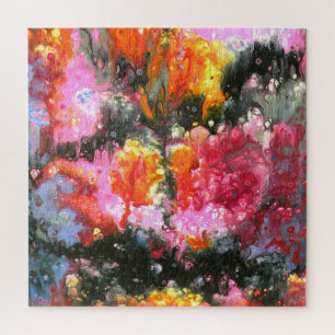 "After Rain Sunset Window", abstract, expression Jigsaw Puzzle