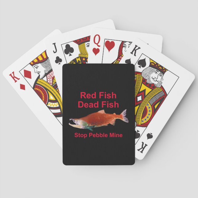 After Salmon - Stop Pebble Mine Playing Cards (Back)
