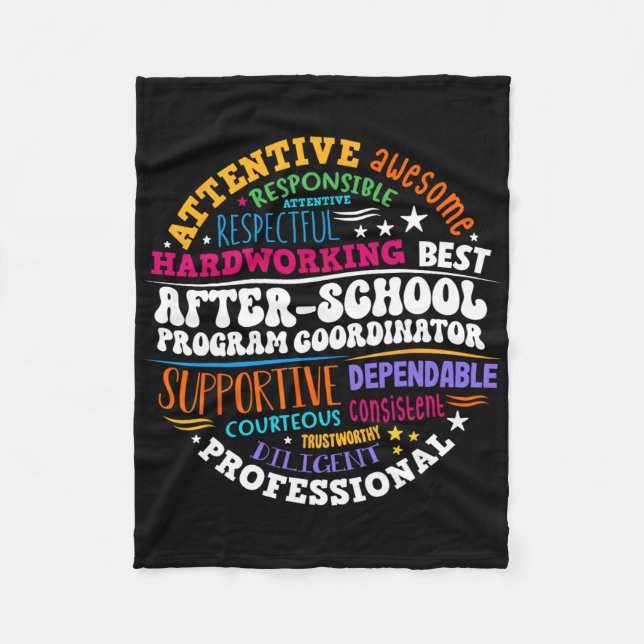 After School Program Coordinator Week Back To Scho Fleece Blanket (Front)