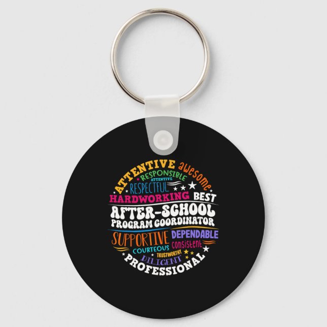 After School Program Coordinator Week Back To Scho Key Ring (Front)