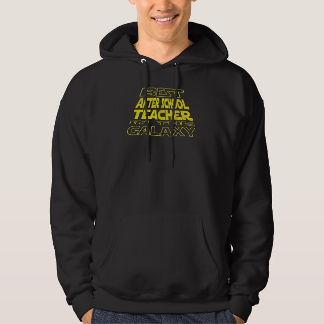 After School Teacher  Space Backside Design Hoodie (Front)