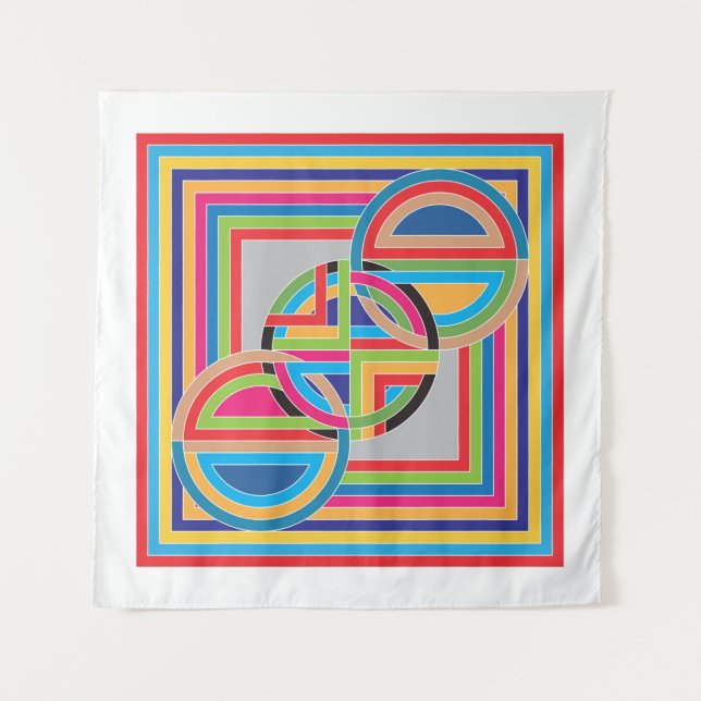 After Stella  Square (57" x 57") Tapestry (Front)