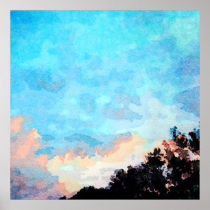 After Storm Summer Sunset Sky Poster