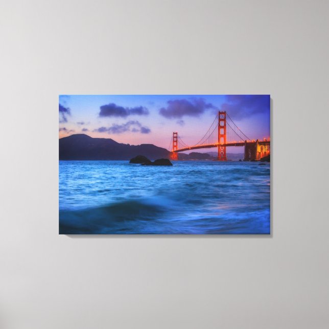 After sunset out at Baker Beach Canvas Print (Front)