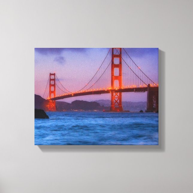 After sunset out at Baker Beach Canvas Print (Front)