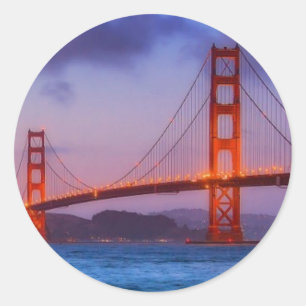 After sunset out at Baker Beach Classic Round Sticker