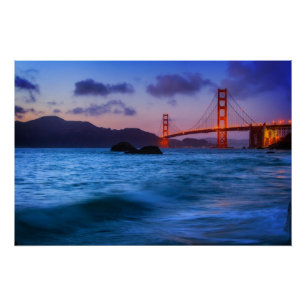 After sunset out at Baker Beach Poster
