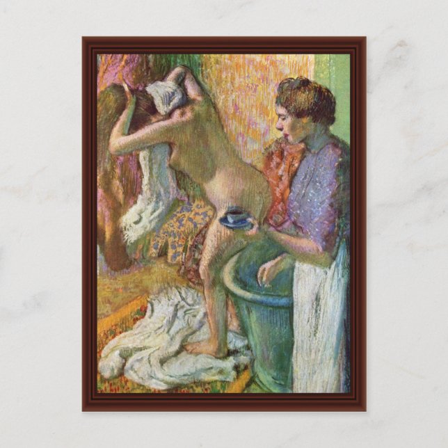 After The Bath By Edgar Degas Postcard (Front)