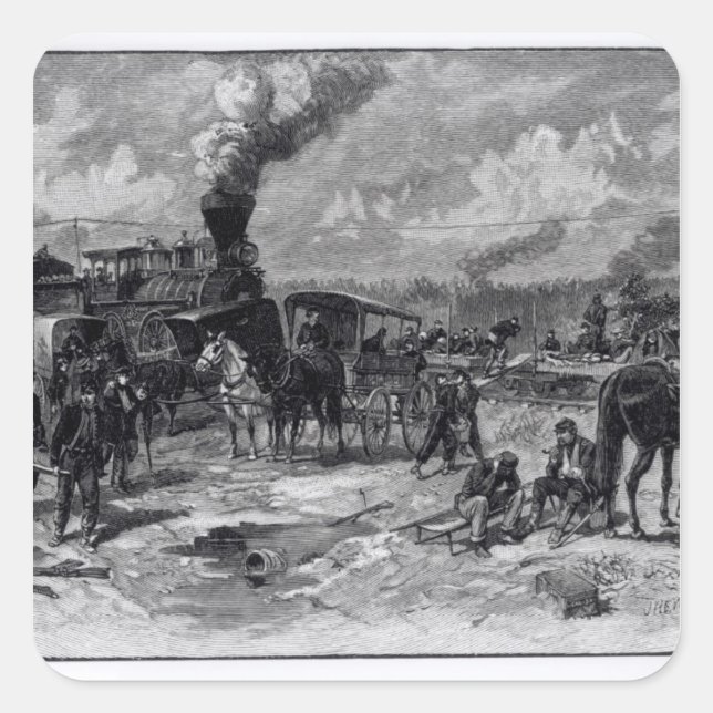 After the Battle of Seven Pines Square Sticker (Front)