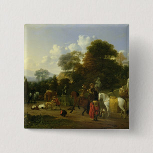 After the Hunt, c.1644 15 Cm Square Badge