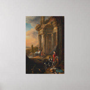 After the Hunt, Jan Baptist Weenix, c. 1656 Canvas Print