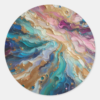 After The Impact Abstract Art Stickers