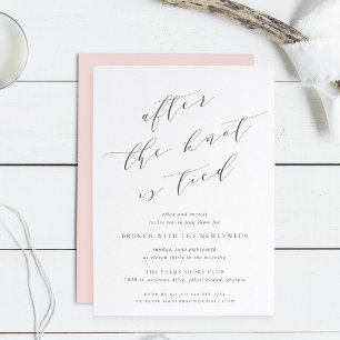 After the Knot is Tied Wedding Brunch Invitation