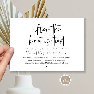 After the knot tied, Happily Ever After Brunch Invitation