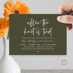After the knot tied, Happily Ever After Brunch Invitation