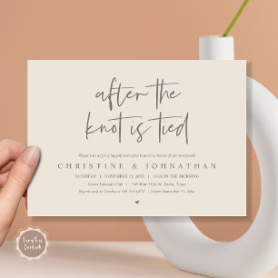 After the knot tied, Post wedding Brunch Invitatio Invitation