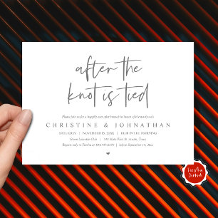 After the knot tied, Post wedding Brunch Invitatio Invitation