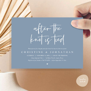 After the knot tied, Post wedding Brunch Invitatio Invitation
