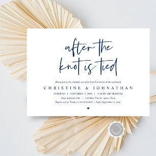 After the knot tied, Post wedding Brunch Invitatio Invitation