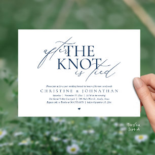 After The Knot Tied, Post Wedding Elopement Brunch Invitation