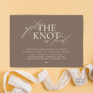 After The Knot Tied, Post Wedding Elopement Brunch Invitation