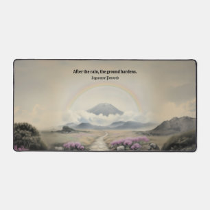 After the Rain (Japanese Watercolor Landscape Art) Desk Mat