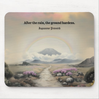 After the Rain (Japanese Watercolor Landscape Art) Mouse Pad