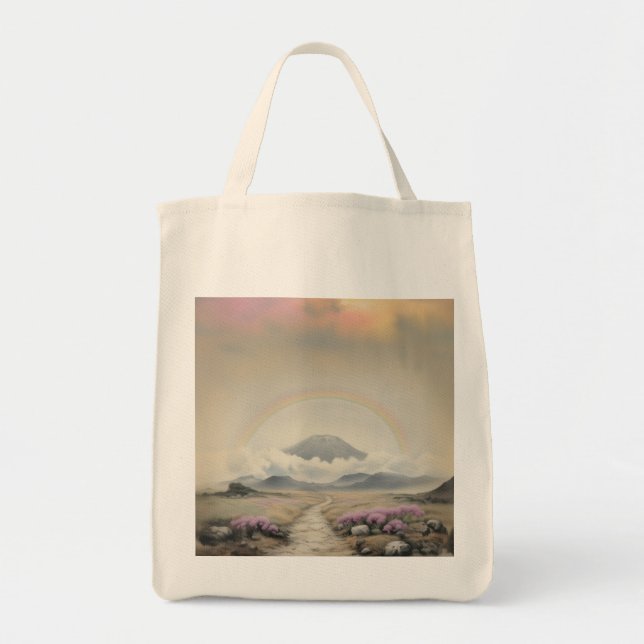 After the Rain (Japanese Watercolor Landscape Art) Tote Bag (Front)