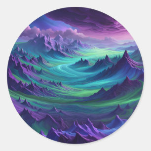 After The Storm, Colour Remains – Abstract Classic Round Sticker