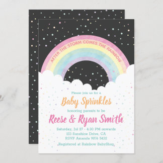 After the Storm Comes the Rainbow | Baby Sprinkles Invitation