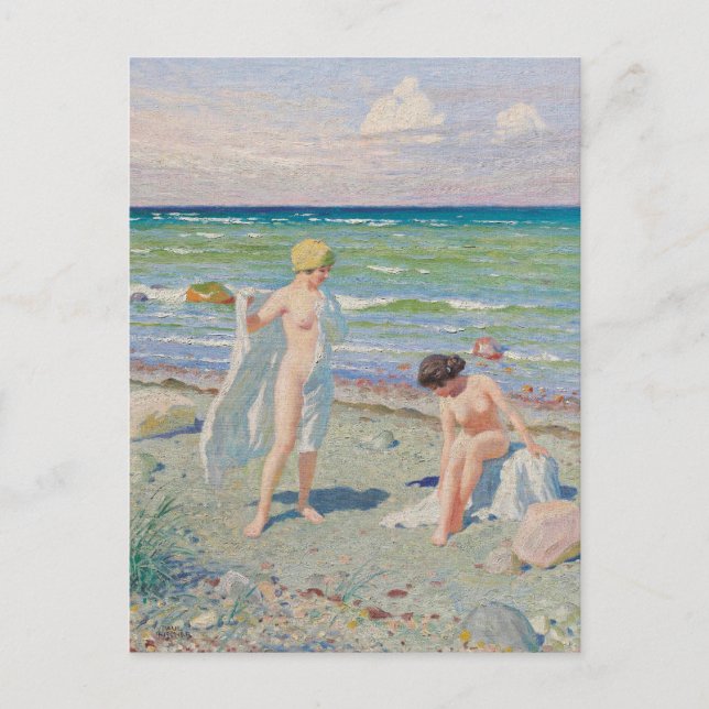 After the Swim | Paul Fischer Postcard (Front)