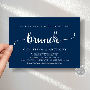 After The Wedding Brunch, Rustic Elopement Invitat Invitation