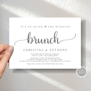 After The Wedding Brunch, Rustic Elopement Invitat Invitation
