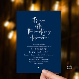 After the wedding celebration, modern brunch invitation
