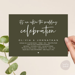 After The Wedding Celebration Modern Dinner Party Invitation