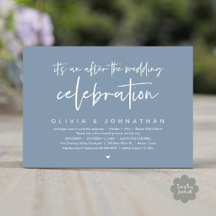 After The Wedding Celebration Modern Dinner Party Invitation