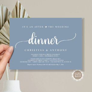 After The Wedding Dinner, Rustic Elopement Invitation