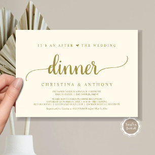 After The Wedding Dinner, Rustic Elopement Invitation
