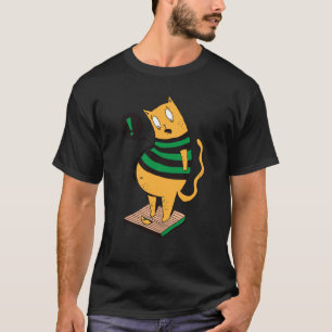 after visiting grandma cat scales weighing fattene T-Shirt