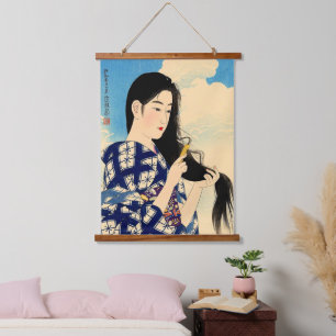 After Washing Her Hair Ito Shinsui 1936 Hanging Tapestry