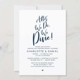 After We Do, We Dine, Post Wedding Brunch Invitation