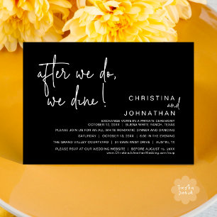 After We Do, We Dine, Romantic Wedding Dinner Invitation